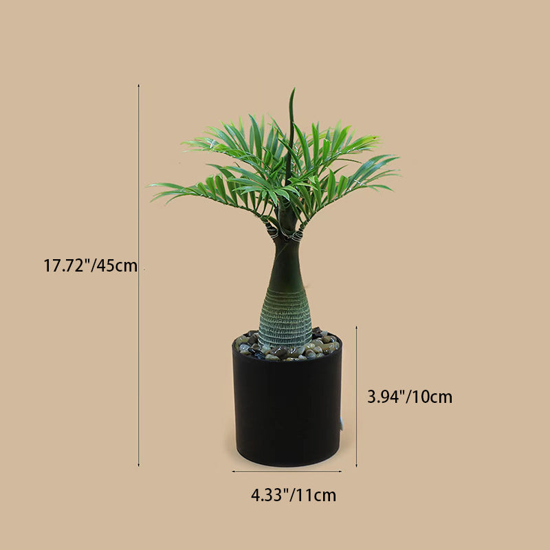 Contemporary Creative Faux Tree Blade Plastic LED Table Lamp For Bedroom