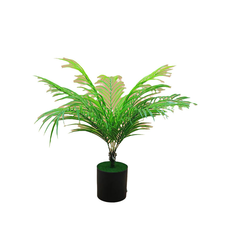 Contemporary Creative Faux Tree Blade Plastic LED Table Lamp For Bedroom