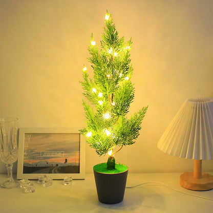 Contemporary Creative Faux Tree Blade Plastic LED Table Lamp For Bedroom