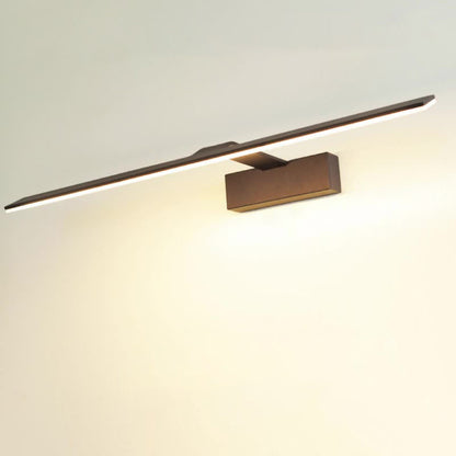 Modern Minimalist Long Rectangle Stainless Steel Acrylic LED Vanity Light Mirror Front Wall Sconce Lamp For Bathroom
