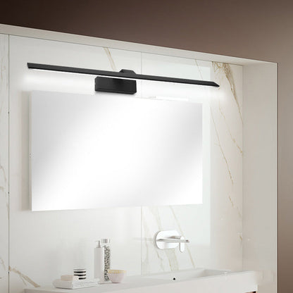 Modern Minimalist Long Rectangle Stainless Steel Acrylic LED Vanity Light Mirror Front Wall Sconce Lamp For Bathroom