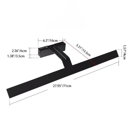 Modern Minimalist Long Rectangle Stainless Steel Acrylic LED Vanity Light Mirror Front Wall Sconce Lamp For Bathroom