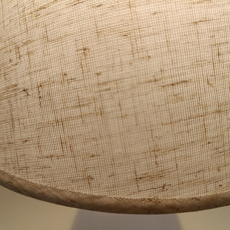 Modern Minimalist Round Table Tapered Iron Fabric 1-Light Table Lamp For Bedroom