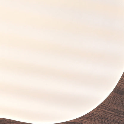 Traditional Vintage Pebble Woodgrain Hardware PVC LED Flush Mount Ceiling Light For Bedroom