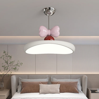 Modern Minimalist Oval Arc Semi-Circular Base Bow Iron Acrylic LED Semi-Flush Mount Ceiling Light For Bedroom