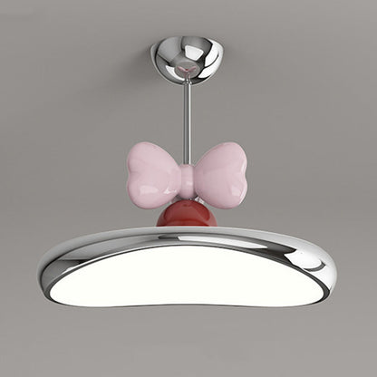 Modern Minimalist Oval Arc Semi-Circular Base Bow Iron Acrylic LED Semi-Flush Mount Ceiling Light For Bedroom