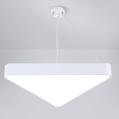Modern Minimalist Triangle Hollow Iron Acrylic LED Pendant Light For Living Room