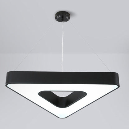 Modern Minimalist Triangle Hollow Iron Acrylic LED Pendant Light For Living Room