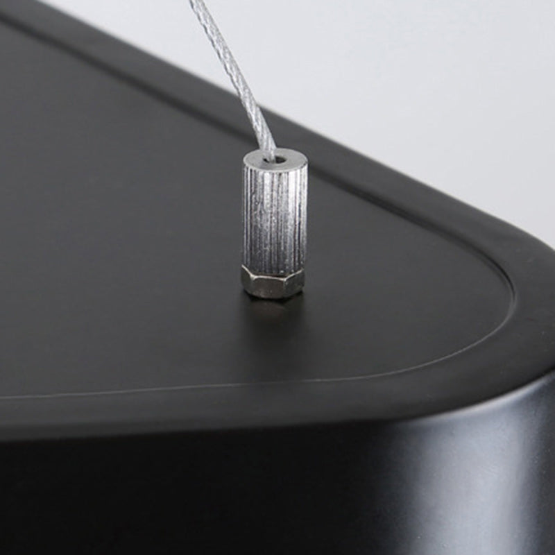 Modern Minimalist Triangle Hollow Iron Acrylic LED Pendant Light For Living Room
