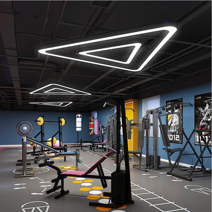 Modern Minimalist Triangle Hollow Iron Acrylic LED Pendant Light For Living Room