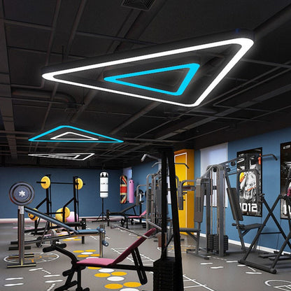 Modern Minimalist Triangle Hollow Iron Acrylic LED Pendant Light For Living Room