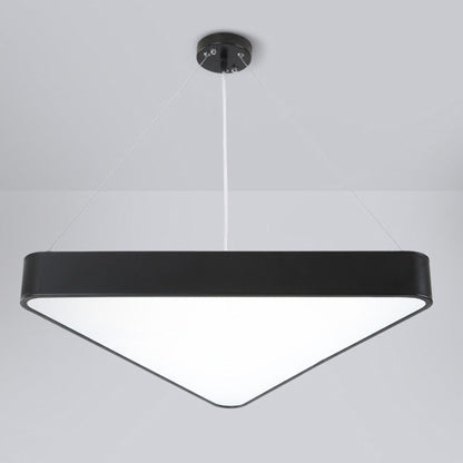 Modern Minimalist Triangle Hollow Iron Acrylic LED Pendant Light For Living Room