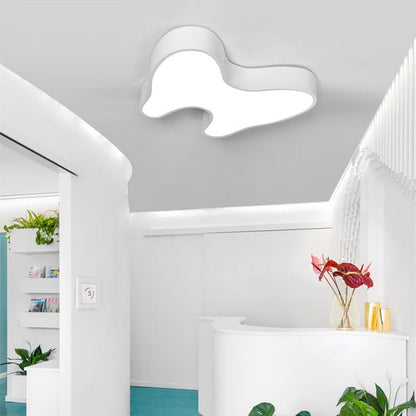 Contemporary Creative Cartoon Kids Tooth Iron Acrylic LED Flush Mount Ceiling Light For Living Room