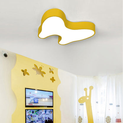 Contemporary Creative Cartoon Kids Tooth Iron Acrylic LED Flush Mount Ceiling Light For Living Room