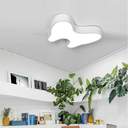 Contemporary Creative Cartoon Kids Tooth Iron Acrylic LED Flush Mount Ceiling Light For Living Room