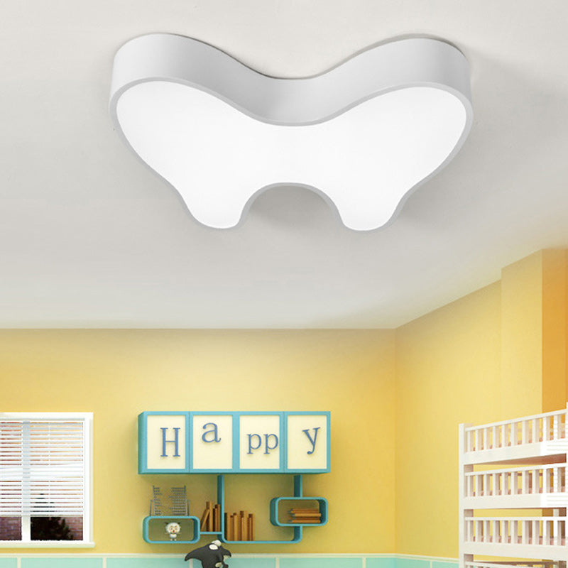Contemporary Creative Cartoon Kids Tooth Iron Acrylic LED Flush Mount Ceiling Light For Living Room