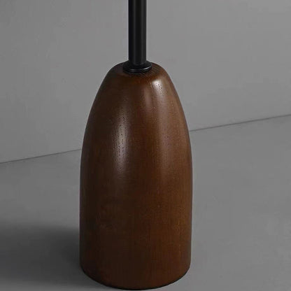 Traditional Vintage Umbrella Cylinder Iron Straw 2-Light Standing Floor Lamp For Living Room
