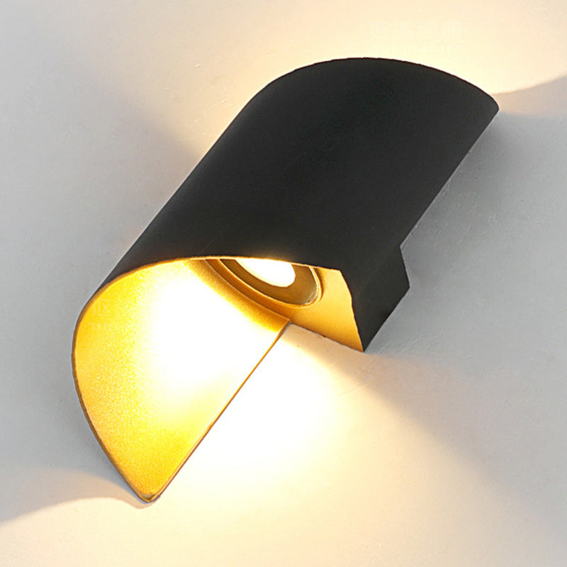 Modern Minimalist Waterproof Spiral Aluminum Acrylic LED Wall Sconce Lamp For Bedroom