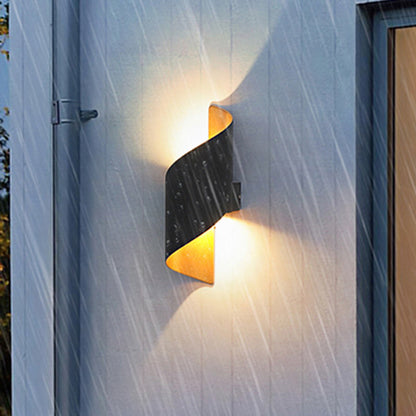 Modern Minimalist Waterproof Spiral Aluminum Acrylic LED Wall Sconce Lamp For Bedroom