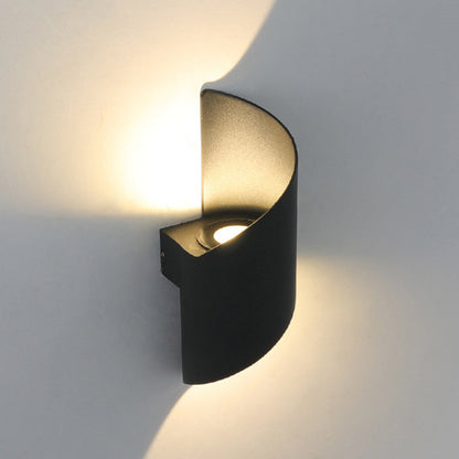 Modern Minimalist Waterproof Spiral Aluminum Acrylic LED Wall Sconce Lamp For Bedroom