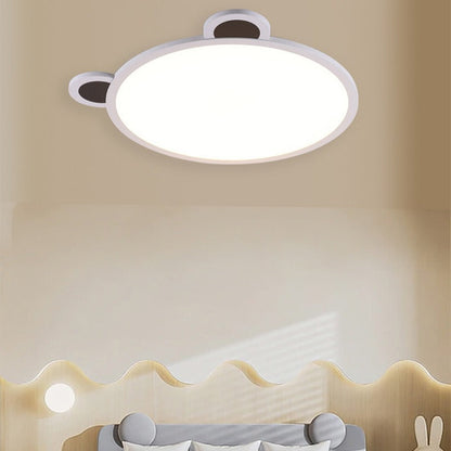 مصباح سقف LED دائري من الألومنيوم والأكريليك بتصميم دب دائري بسيط على شكل دب للأطفال لغرفة النوم
