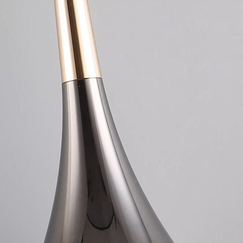 Modern Minimalist Flared Ball Liftable Aluminum Glass LED Pendant Light For Bedroom
