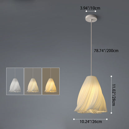 Contemporary Creative Irregular Curved Stripe Iron Acrylic 1-Light Pendant Light For Bedroom