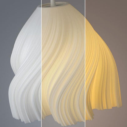 Contemporary Creative Irregular Curved Stripe Iron Acrylic 1-Light Pendant Light For Bedroom