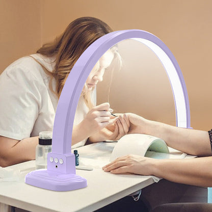 Modern Minimalist Curved Crushed Diamonds Aluminum PVC LED Table Lamp Nail Lamp For Living Room