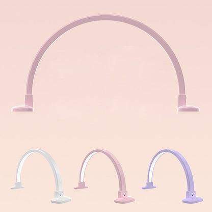 Modern Minimalist Curved Crushed Diamonds Aluminum PVC LED Table Lamp Nail Lamp For Living Room