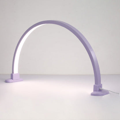 Modern Minimalist Curved Crushed Diamonds Aluminum PVC LED Table Lamp Nail Lamp For Living Room