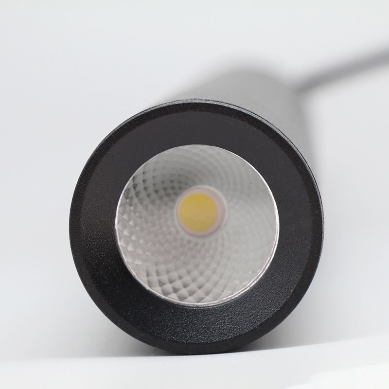 Modern Minimalist Cylinder Long Tube Die-Cast Aluminum Acrylic LED Pendant Light For Living Room
