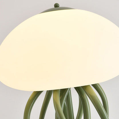 Contemporary Scandinavian Jellyfish Disc Base Iron Acrylic LED Table Lamp For Bedroom
