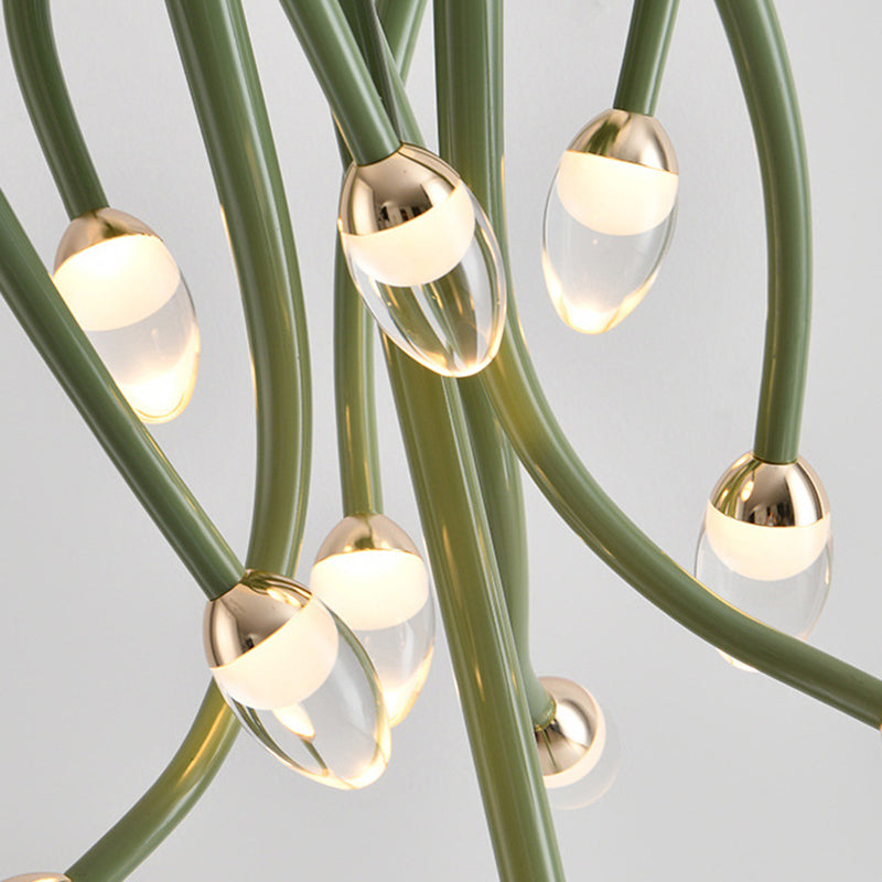 Contemporary Scandinavian Jellyfish Disc Base Iron Acrylic LED Table Lamp For Bedroom