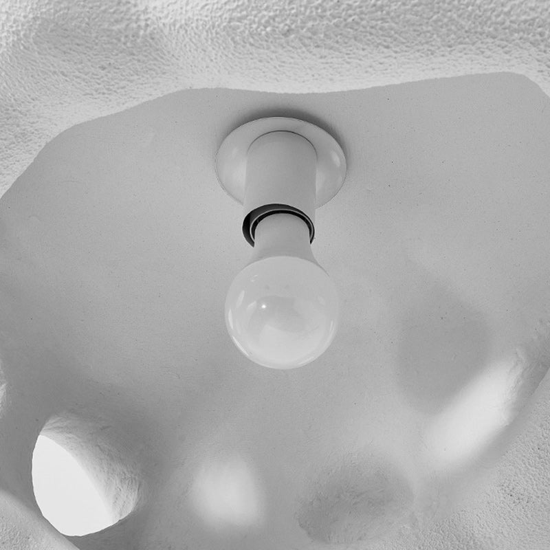 Contemporary Creative Oval Irregular Hollow High Density Polystyrene 1-Light Pendant Light For Living Room