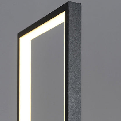 Contemporary Scandinavian Rectangular Long Square Base Iron Silicone Aluminum LED Standing Floor Lamp For Living Room