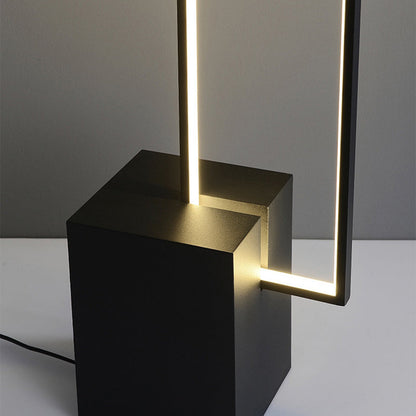 Contemporary Scandinavian Rectangular Long Square Base Iron Silicone Aluminum LED Standing Floor Lamp For Living Room