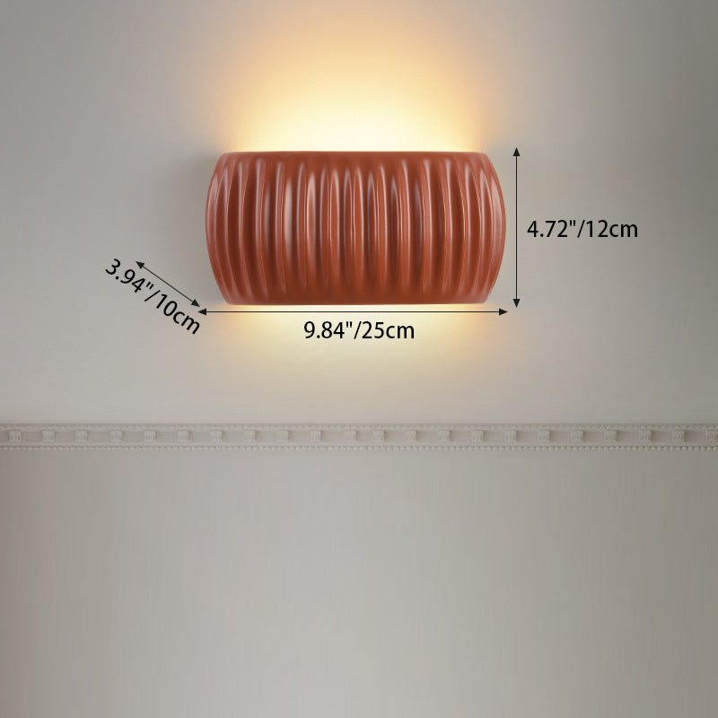 Contemporary Scandinavian Pumpkin Resin Iron 2-Light Wall Sconce Lamp For Bedroom