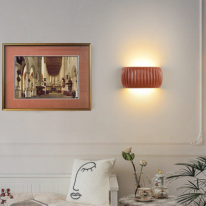 Contemporary Scandinavian Pumpkin Resin Iron 2-Light Wall Sconce Lamp For Bedroom