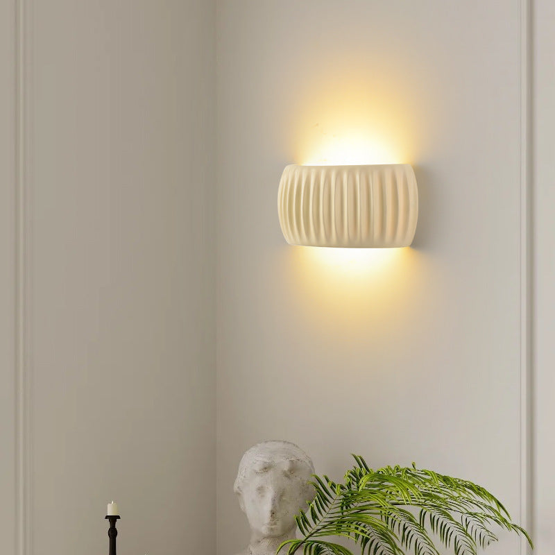 Contemporary Scandinavian Pumpkin Resin Iron 2-Light Wall Sconce Lamp For Bedroom