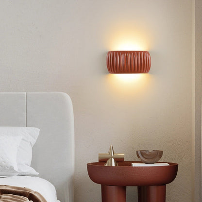 Contemporary Scandinavian Pumpkin Resin Iron 2-Light Wall Sconce Lamp For Bedroom