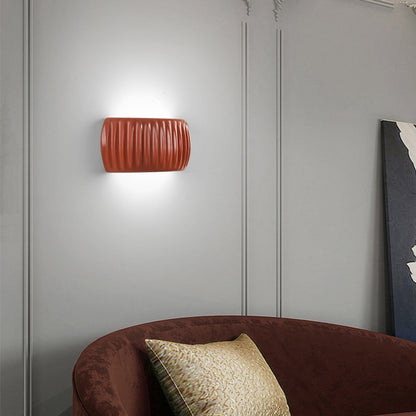 Contemporary Scandinavian Pumpkin Resin Iron 2-Light Wall Sconce Lamp For Bedroom