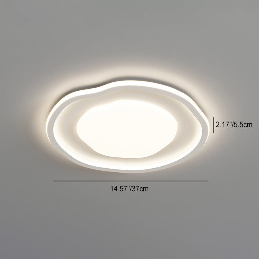 Modern Minimalist Clouds Irregular Aluminum Iron Acrylic LED Flush Mount Ceiling Light For Living Room
