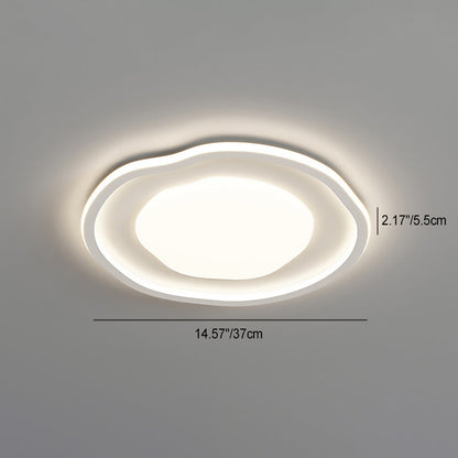 Modern Minimalist Clouds Irregular Aluminum Iron Acrylic LED Flush Mount Ceiling Light For Living Room