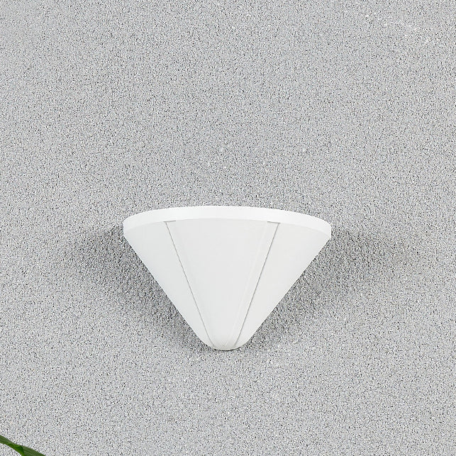 مصباح حائط LED بتصميم مثلث نصف دائري مقاوم للماء بتصميم عصري بسيط مصنوع من الألومنيوم المصبوب للفناء الخارجي 
