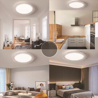 Modern Minimalist Round Circle Vertical Iron Acrylic LED Flush Mount Ceiling Light For Living Room