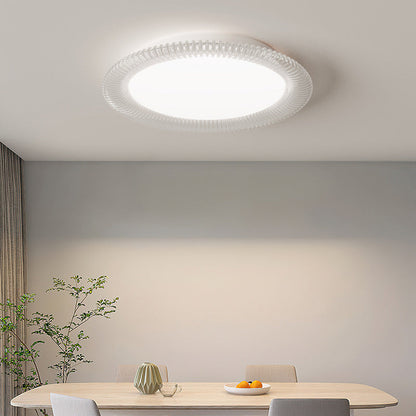 Modern Minimalist Round Circle Vertical Iron Acrylic LED Flush Mount Ceiling Light For Living Room