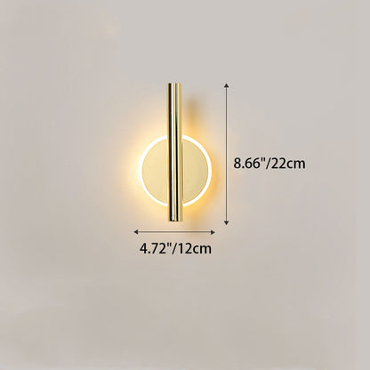 Modern Minimalist Round Oval Cylinder Iron Acrylic LED Wall Sconce Lamp For Bedroom