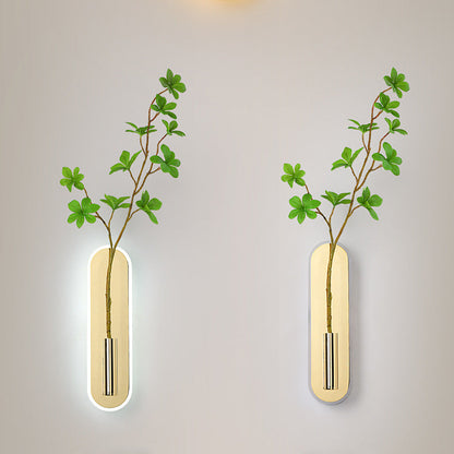 Modern Minimalist Round Oval Cylinder Iron Acrylic LED Wall Sconce Lamp For Bedroom
