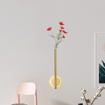 Modern Minimalist Round Oval Cylinder Iron Acrylic LED Wall Sconce Lamp For Bedroom